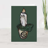 Pagan Weihnachten Candle wicca Karte (Vorderseite)