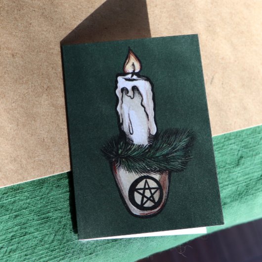 Pagan Weihnachten Candle wicca Karte
