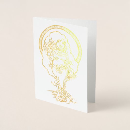 Pagan Weihnachten Goddess Folienkarte (Vorderseite)