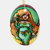 Pagan Weihnachten Goddess Keramik Ornament (Hinten)