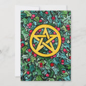 Pagan Weihnachten Pentagram Einladung (Vorderseite)