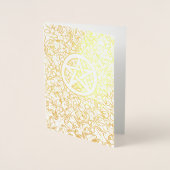 Pagan Weihnachten Pentagram Folienkarte (Vorderseite)