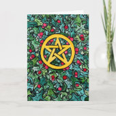 Pagan Weihnachten Pentagram Karte (Vorderseite)
