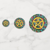 Pagan Weihnachten Pentagram Konfetti (Rückseiten)