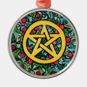 Pagan Weihnachten Pentagram Ornament Aus Metall
