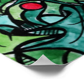 Pagan Weihnachten Pentagram Poster (Ecke)