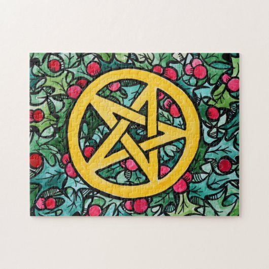 Pagan Weihnachten Pentagram Puzzle (Horizontal)