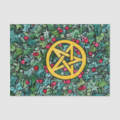 Pagan Weihnachten Pentagram Seidenpapier (Vorderseite)