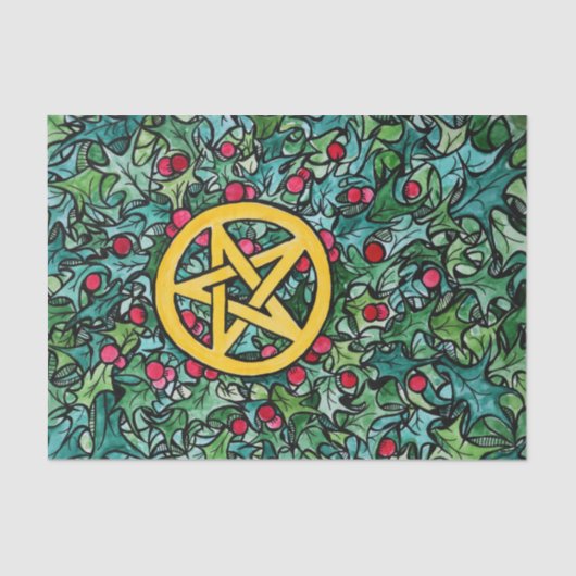 Pagan-Weihnachten Seidenpapier (Vorderseite)