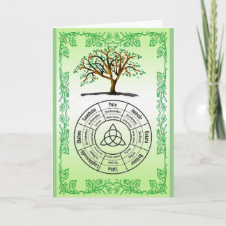 Pagan Wheel of the Year Festivals Card Karte