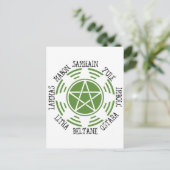 Pagan Wheel of the Year Postkarte (Stehend Vorderseite)