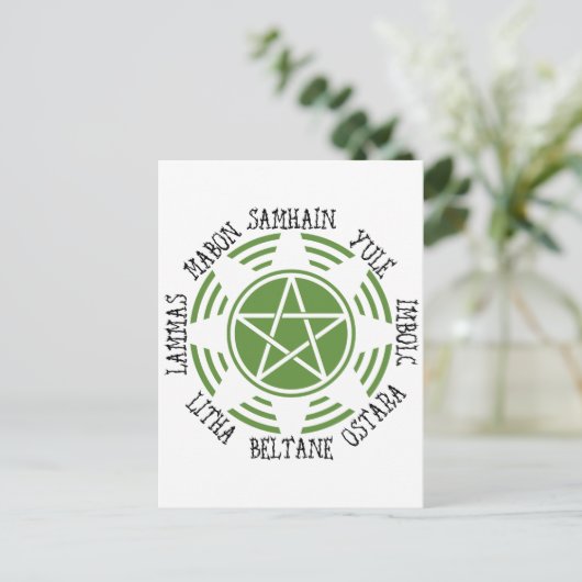 Pagan Wheel of the Year Postkarte (Stehend Vorderseite)