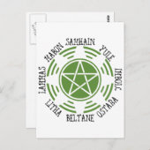 Pagan Wheel of the Year Postkarte (Vorne/Hinten)
