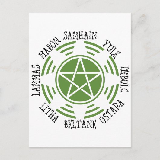 Pagan Wheel of the Year Postkarte (Vorderseite)