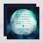 Pagan Wiccan Aquamarin Moon Gothic Handfastinglade (Vorne/Hinten)