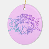 Pagan Wiccan Triple Moon Goddess Keramik Ornament (Links)