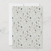 Pagan Wild Forest Baby Dusche Einladung (Rückseite)