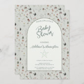 Pagan Wild Forest Baby Dusche Einladung (Vorne/Hinten)