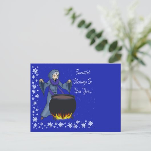 Pagan Winter Greetings Postkarte (Stehend Vorderseite)
