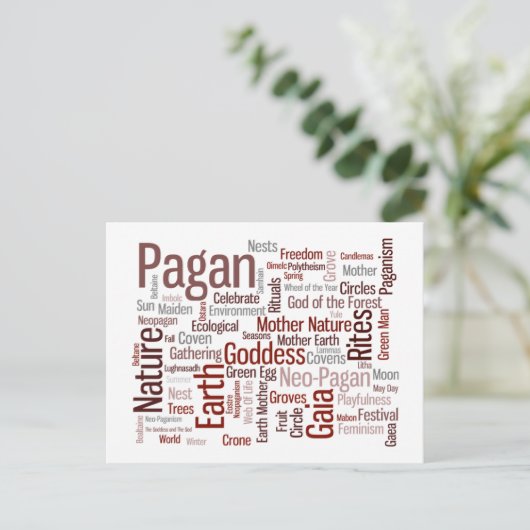 Pagan Words Postkarte (Stehend Vorderseite)