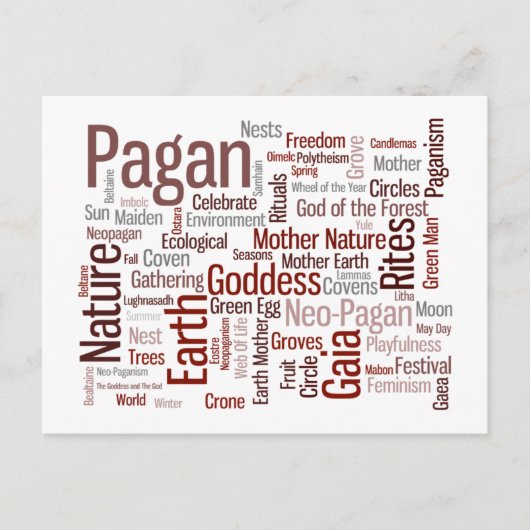 Pagan Words Postkarte (Vorderseite)