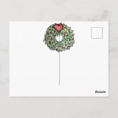 Pagan Yule Pentagram Postkarte (Rückseite)