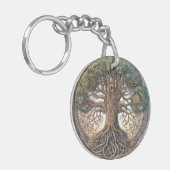 Paganbaum des Lebens Akryllischer Schlüsselanhänge Schlüsselanhänger (Vorderseite links)