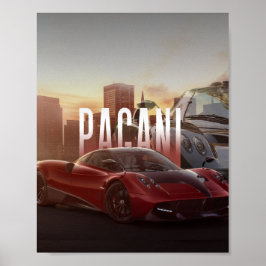 Pagani-Supercars-Stadtbild Poster