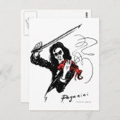 Paganini color3 b&w&red 300dpi postkarte (Vorne/Hinten)