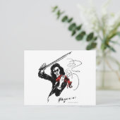 Paganini color3 b&w&red 300dpi postkarte (Stehend Vorderseite)