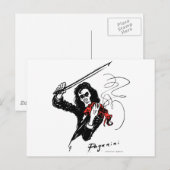 Paganini color3 b&w&red 300dpi postkarte (Vorne/Hinten)