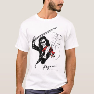 Paganini, das roten Violine T - Shirt spielt