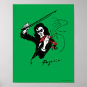 Paganini mit Geigenplakat 11"x14" Poster (Vorne)