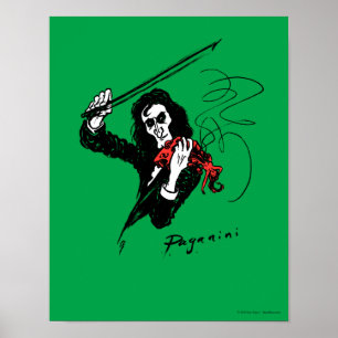 Paganini mit Violinenplakat 11" x14 " Poster