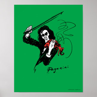 Paganini spielt eine rote Geige 11x14 Poster