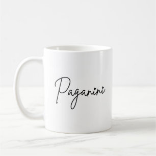 Paganini Typo Black Writing Kaffeetasse