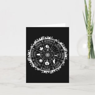 Paganrad des Jahres Hexe Wicca Happy Ostara Karte
