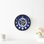 Pagan's Moon Goddess, Tinner's Rabbit Runde Wanduhr (Zuhause)