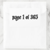 Page 1 of 365 rechteckiger aufkleber (Tasche)