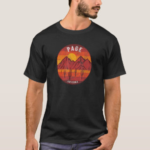 Page Arizona Vintag Cactus Sunset Wüste Landscap T-Shirt