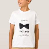 Page Boy Wedding Party Hochzeit Schwarz & Weiß T-Shirt (Vorderseite)