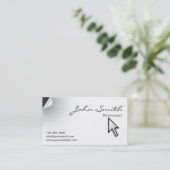 Page Curl Psychologe Business Card Visitenkarte (Stehend Vorderseite)