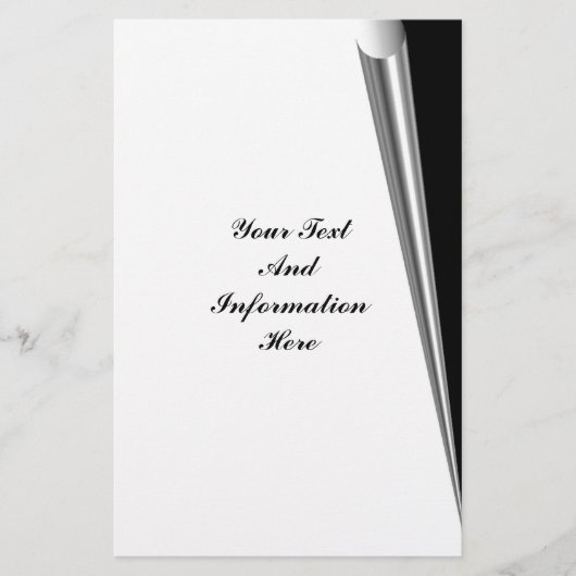 Page Curl Stationery Briefpapier (Vorderseite)