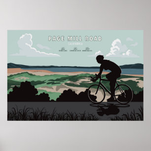 Page Mill Road Radfahrposter Poster