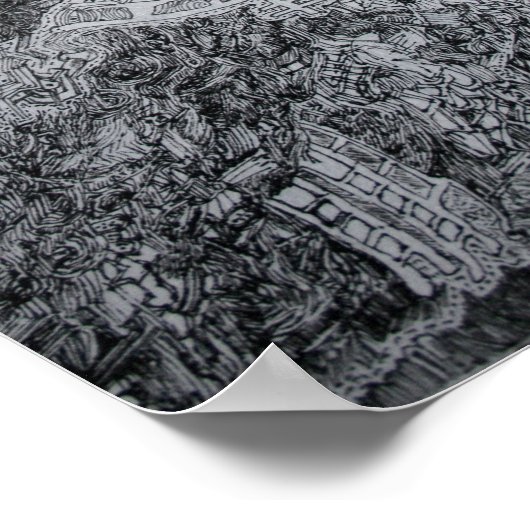 Page of Accordion Artist's Book Detail Poster (Ecke)