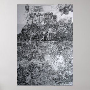 Page of Accordion Artist's Book Detail Poster