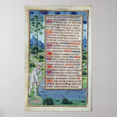 Page of Latin text with border Poster (Vorne)
