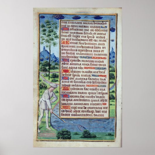 Page of Latin text with border Poster (Vorne)