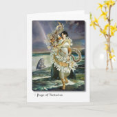 Page of Tentacles Tarot Greeting Card Karte (Gelbe Blume)