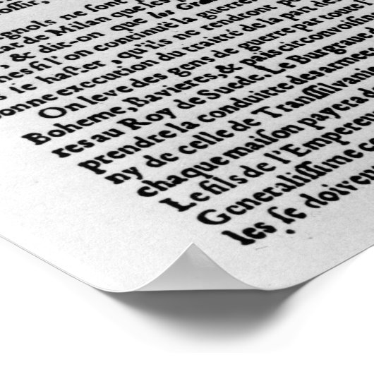 Page of text from 'La Gazette' Poster (Ecke)